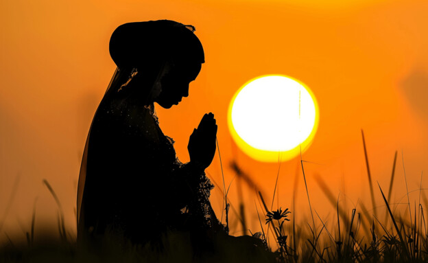 אישה יהודיה מתפללת תפילת הודיה (הדמיה: mako)