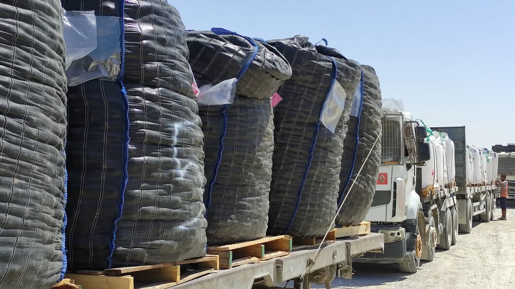 משלוח תפוחי אדמה בדרך לעזה מבארי