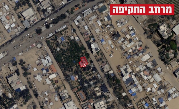 מרחב התקיפה בחאן יונס (צילום: דובר צה"ל)