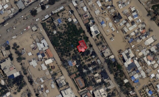 מרחב התקיפה בחאן יונס (צילום: דובר צה"ל)