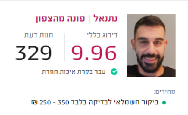 מידרג נתנאל ברוך מוצג כחזר כפונה מהצפון (צילום: פרטי)