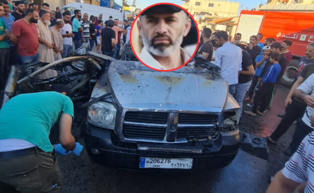 הרכב של בכיר חמאס בלבנון לאחר התקיפה (צילום: מתוך תיעוד שעלה ברשתות החברתיות, שימוש לפי סעיף 27א' לחוק זכויות יוצרים)