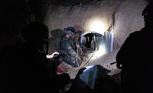 השמדת מנהרת הטרור ממנה ניסו לחדור מחבלי חמאס ברפיח (צילום: דובר צה"ל)