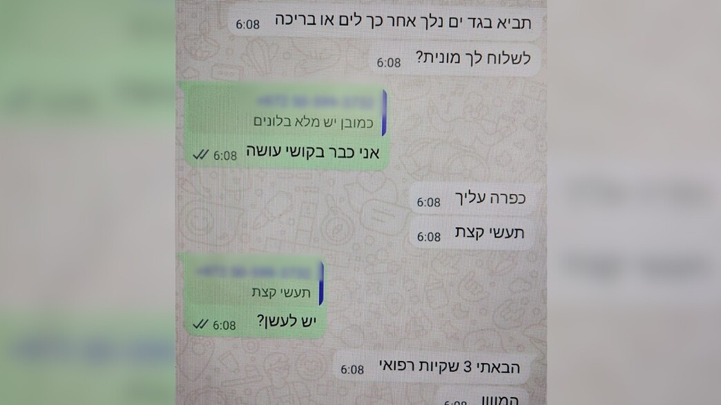 תיעוד התכתבות בין החשוד לקטינות (צילום: דוברות המשטרה)