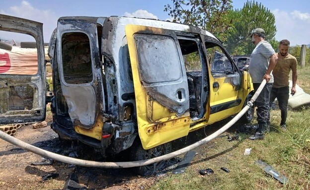 רכב שהותקף בדרום לבנון 