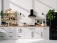 שילוב צבע שחור בעיצוב הבית, מטבח שחור לבן (צילום: brizmaker, SHUTTERSTOCK)