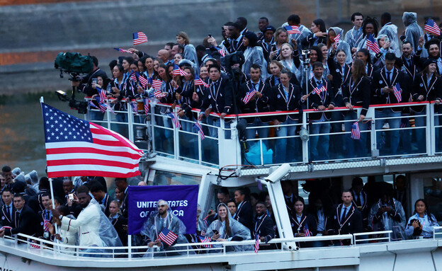משלחת ארצות הברית טקס הפתיחה פריז 2024 (צילום: Reuters)