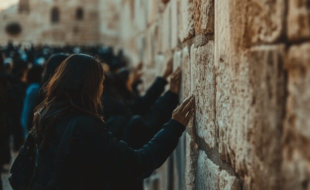 מתפללות בכותל בתשעה באב (הדמיה: mako)