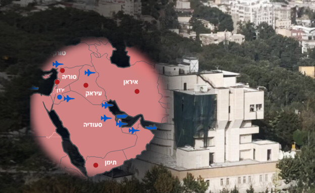 מפת האיומים ופריסת הכוחות במזרח התיכון  (צילום: N12)