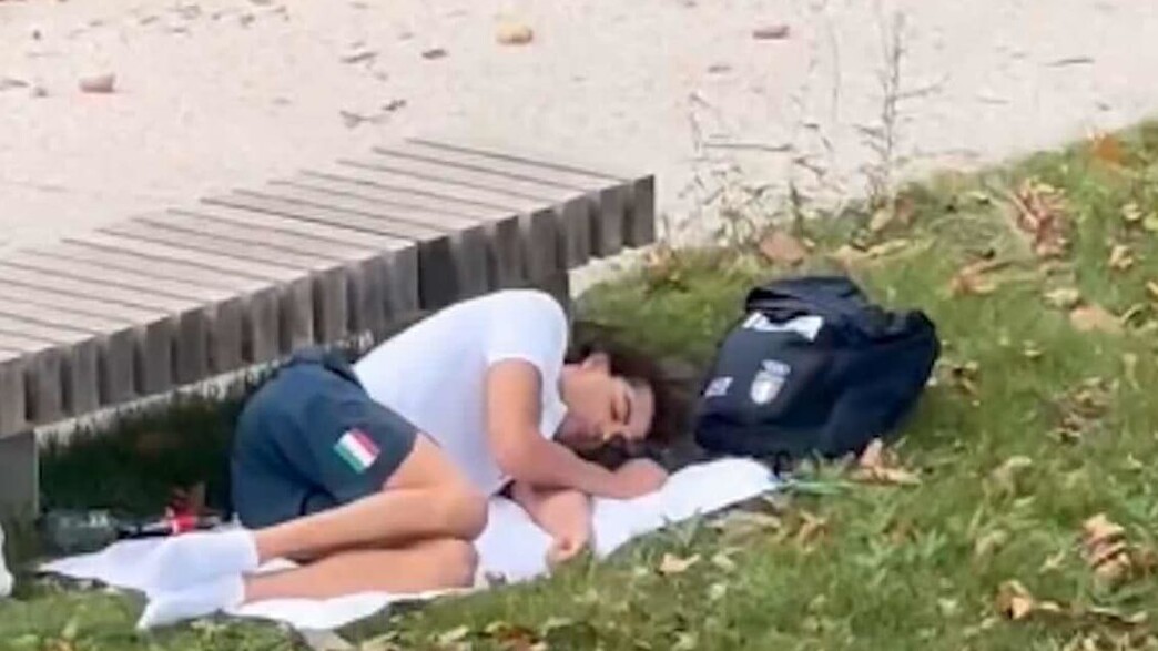 השחיין האיטלקי תומאס צ'קון שהתלונן על התנאים השחיין האיטלקי תומאס צ'קון שהתלונן על התנאים