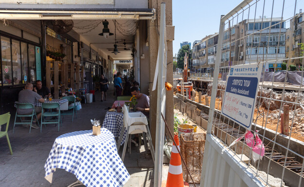 עבודות על הקו הירוק (צילום: דור פוזאלו, פלאש 90)