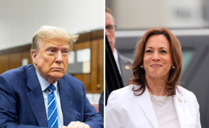 קמלה האריס, דונלד טראמפ (צילום: AP)