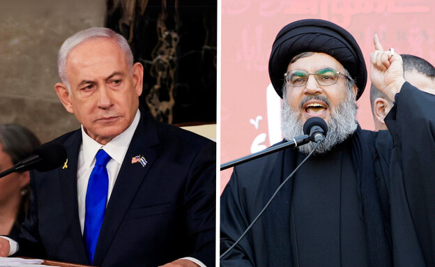 חסן נסראללה, בנימין נתניהו (צילום: רויטרס)