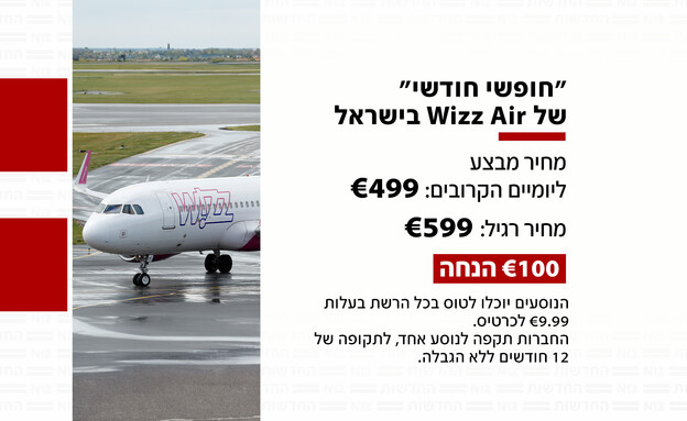 חופשי חודשי של Wizz Air 