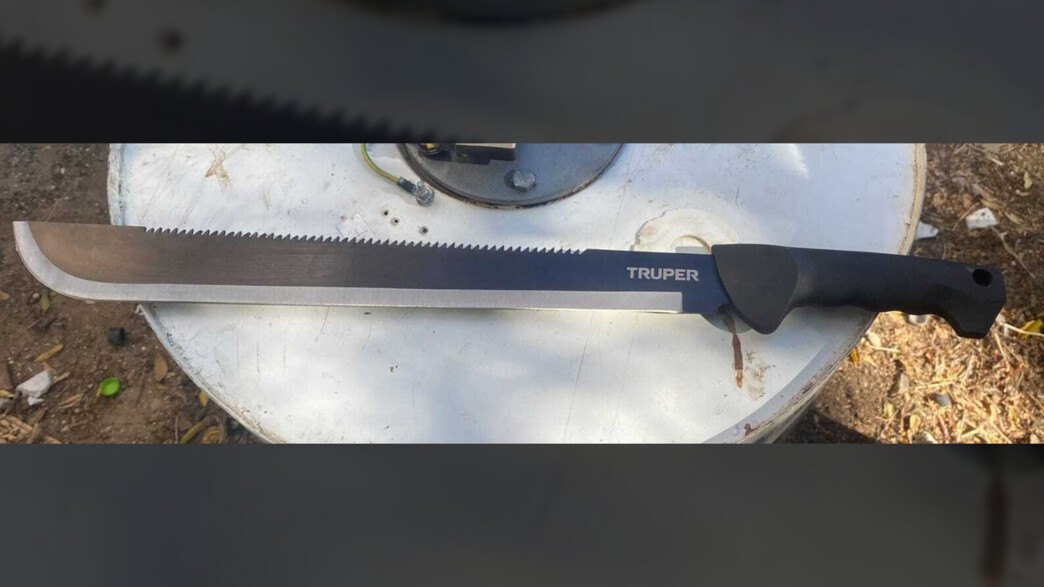 המצ'טה שהחזיק החשוד