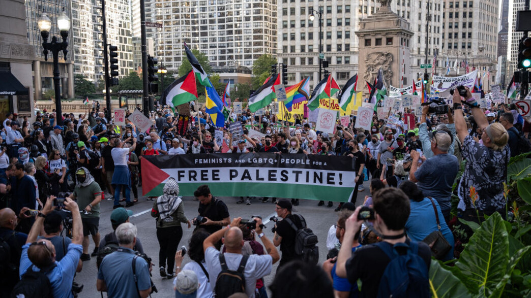 שיקגו הפגנות (צילום: Jim Vondruska, getty images)