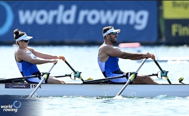 סאלח שאהין ושחר מילפלדר  (צילום: world rowing)