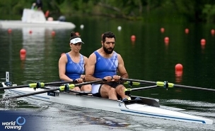 סאלח שאהין ושחר מילפלדר  (צילום: world rowing)