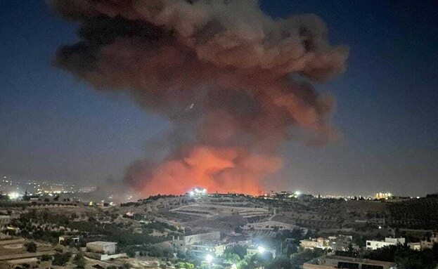 תיעוד התקיפות של חיל האוויר במהלך הלילה בעומק לבנו