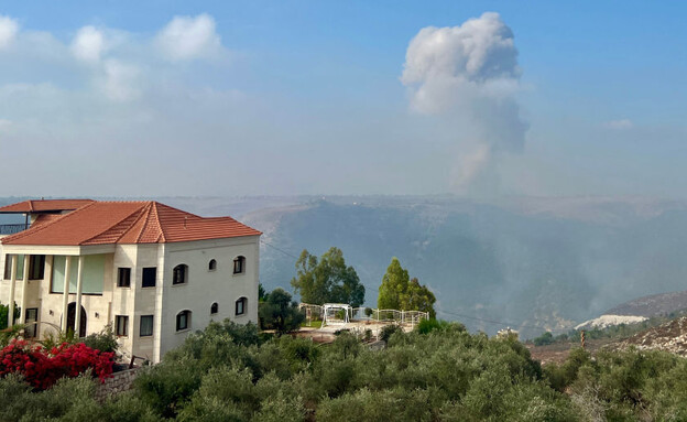 תיעוד: תקיפת חיל האוויר בדרום לבנון (צילום: AFP)