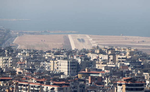 שדה התעופה בלבנון אחרי תקיפות צה"ל - 25 באוגוסט 20 (צילום: AFP)