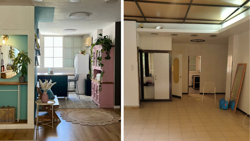 מייקאובר דירה קרן רובינזון לפני ואחרי 