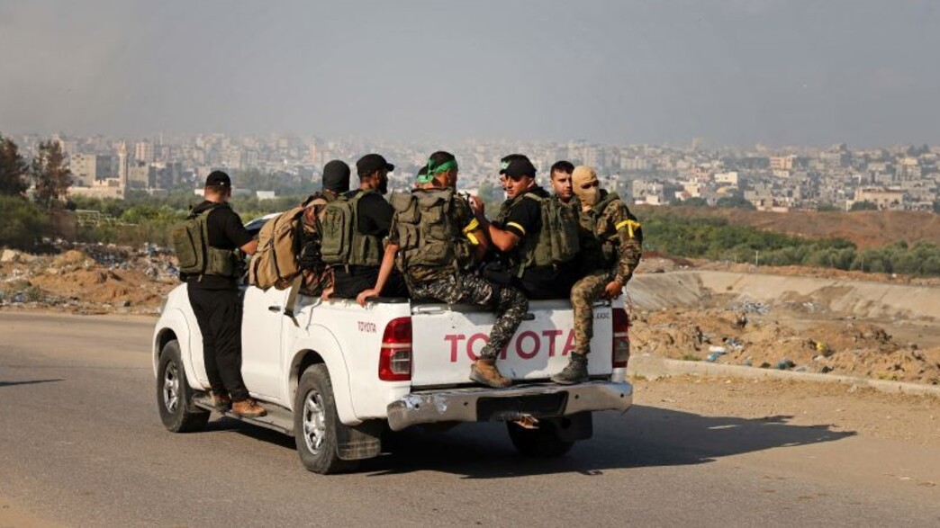 מחבלים ב-7 באוקטובר (צילום: MOHAMMED ABED/ AFP via Getty Images)