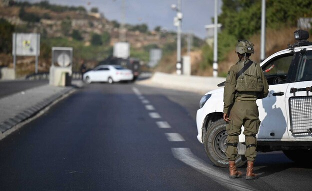 צמוד לזירת הפיגוע בכביש 35 (צילום: יואב דודקביץ', TPS)