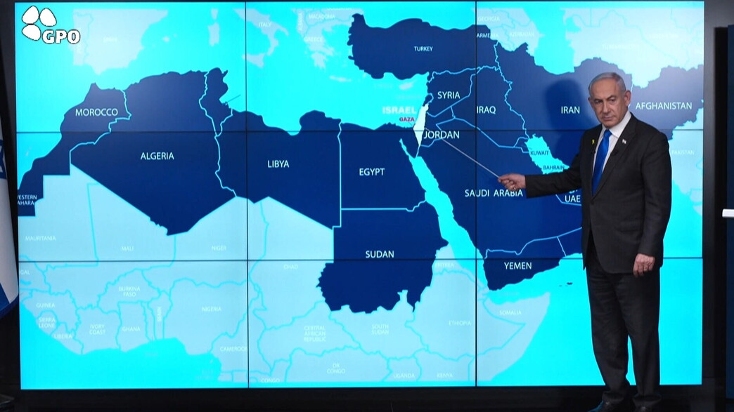 המפה שהציג נתניהו לתקשורת הזרה: סהרה המערבית על שטח מרוקו