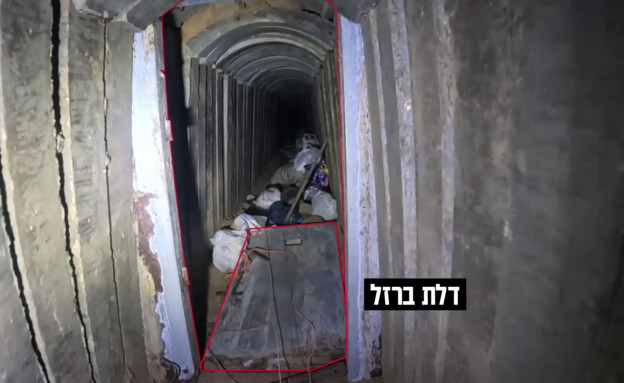 תיעוד המנהרה בה שהוו ששת החטופים (צילום: דובר צה