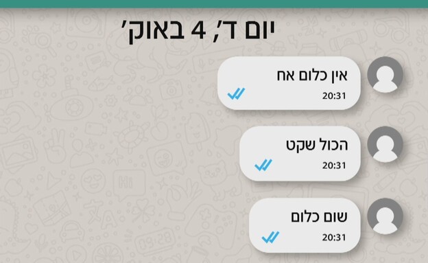 ההודעות ששלח קצין בכיר בפיקוד הדרום (צילום: חדשות 12)