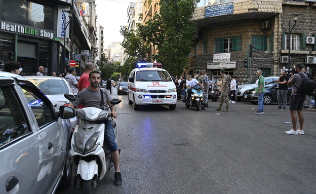 תקיפת הביפרים בבירות (צילום:  Houssam Shbaro/Anadolu, getty images)