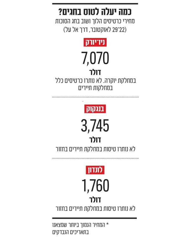 אינפו טיסות בחגים (אינפוגרפיקה: גלובס)