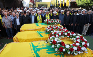 הלוויות מחבלי חיזבאללה (צילום: reuters)