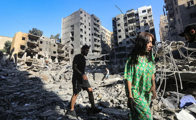 ביירות לבנון בתים מופגזים (צילום: AFP, getty images)