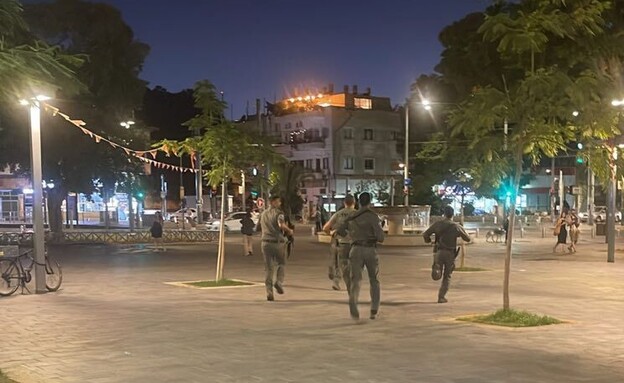 זירת הפיגוע ביפו (צילום: שימוש לפי סעיף 27א' לחוק זכויות יוצרים)