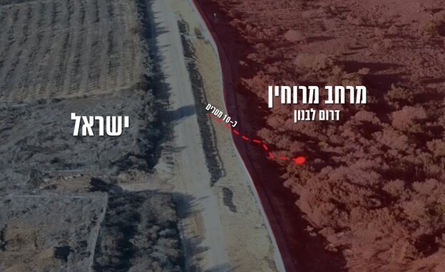 מפה של מרחב המנהרה שנחשפה (צילום: דובר צה