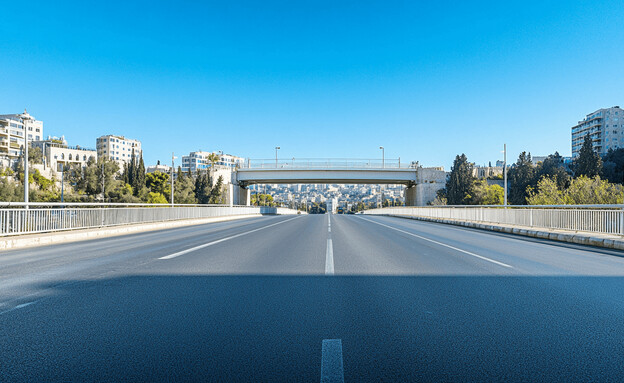 כבישים ריקים ביום כיפור (הדמיה: mako)