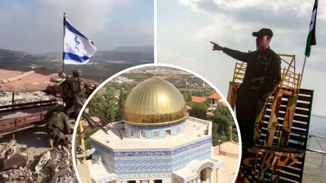 פסל בכיר הטרור שעמד באזור שבו הונף הדגל