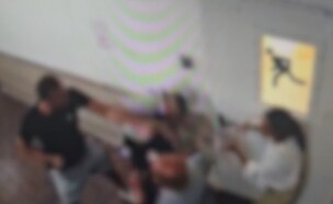 תיעוד תקיפת המאבטחים בעזריאלי (צילום: דוברות המשטרה)