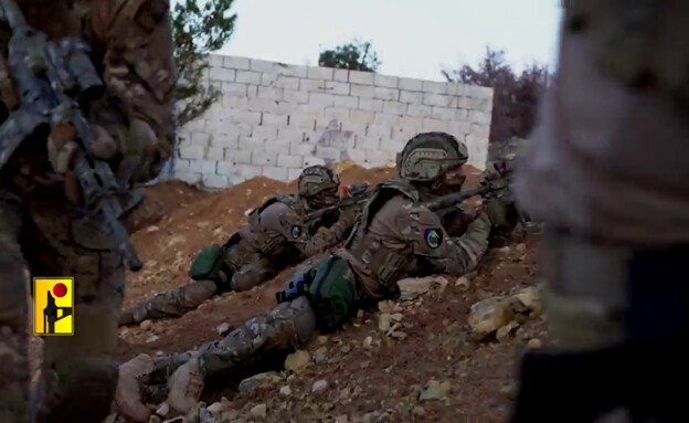 המחבלים מעבר לגבול (צילום: מתוך תיעוד שהפיץ חיזבאללה)