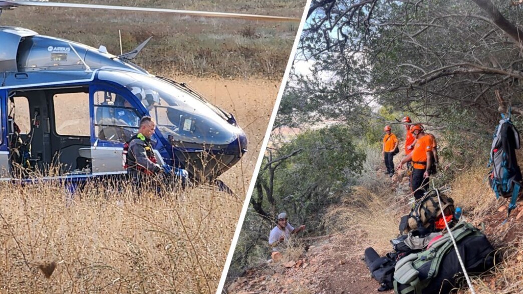 חילוץ בנחל יגור (צילום: באדיבות משטרת ישראל ודוברות יחידת החילוץ גליל-כרמל)