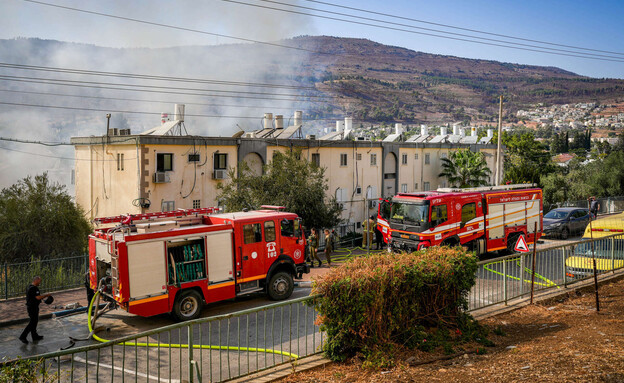 נפילה בקריית שמונה (צילום: אייל מרגולין, פלאש 90)