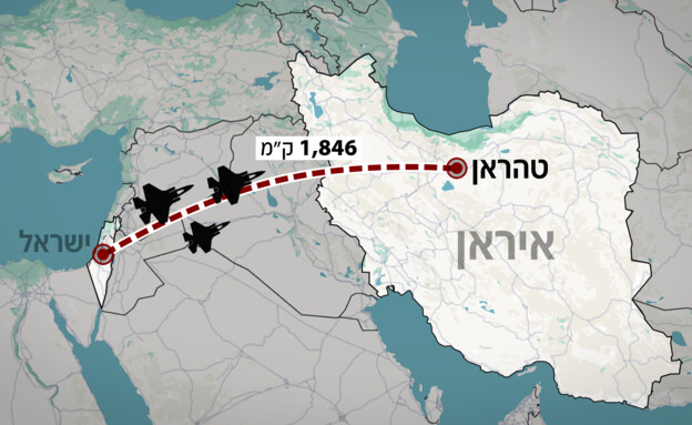 תקיפה באיראן, מפה (אילוסטרציה: google maps)
