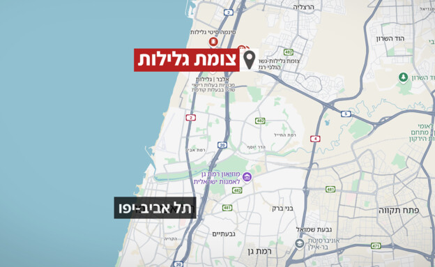 צומת גלילות (צילום: google maps)