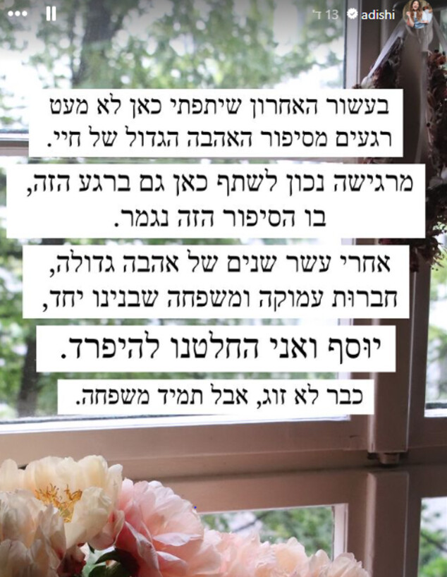 הסטורי של עדי שילון (צילום: מתוך 