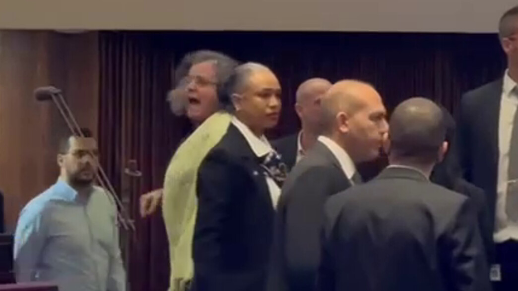 ח"כ עאידה תומא סלימאן מוצאת מהמליאה ח"כ עאידה תומא סלימאן מוצאת מהמליאה