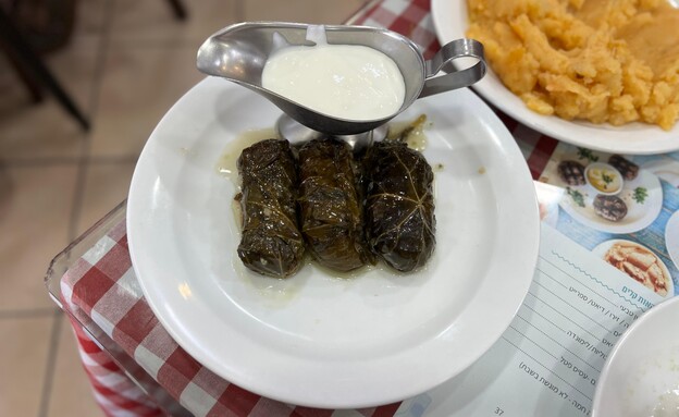 עלי גפן ויוגורט