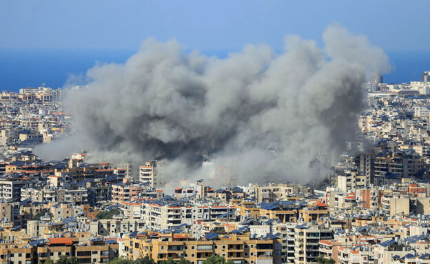 האש בבירת לבנון (צילום: AFP, Getty Images)