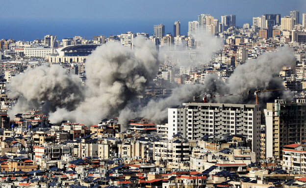 האש בבירת לבנון (צילום: AFP, Getty Images)